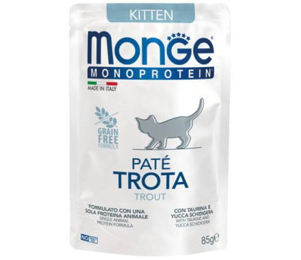 Monge Влажный корм для котят Monoprotein Форель 85 г