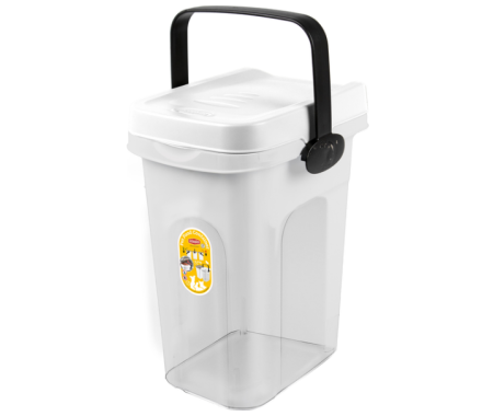 Stefanplast Контейнер для корму 7 л 23х19х31 см білий/прозорий