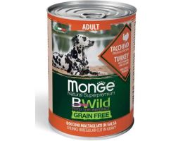 Monge Консерва для собак Bwild  Adult Індичка з габузом і цукіні 400 г