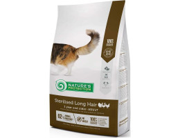 Natures Protection Сухой корм для котов Sterilised Long Hair Птица 2 кг