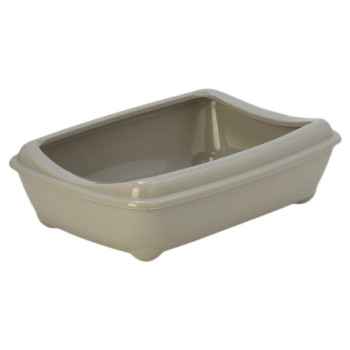 Moderna Туалет для котов с бортиком Arist-o-Tray Medium 42х31х13 см тёплый-серый