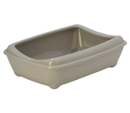 Moderna Туалет для котов с бортиком Arist-o-Tray Medium 42х31х13 см тёплый-серый