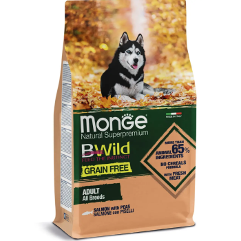Monge Сухой корм для собак Bwild Grain Free Лосось 2,5 кг