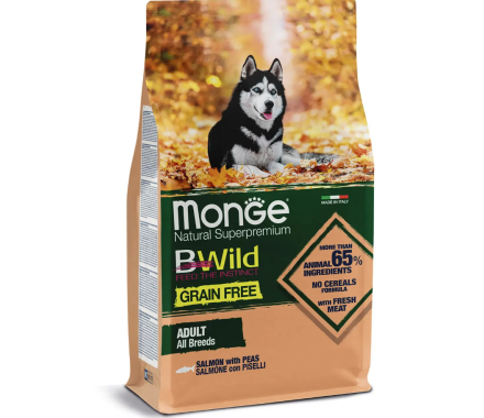 Monge Сухой корм для собак Bwild Grain Free Лосось 2,5 кг