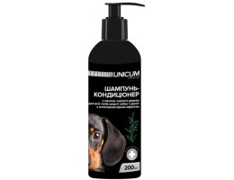 Unicum Premium Шампунь-кондиционер для собак противопаразитарный с маслом Чайного дерева 200 мл
