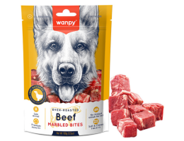 Wanpy Ласощі для собак Шматочки мармурової яловичини 100 г