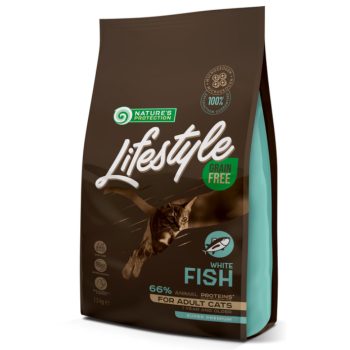 Nature's Protection Сухий корм для котів Lifestyle Біла риба 1,5 кг