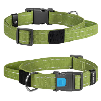COLLAR Ошейник для собак брезент с ручкой пластиковый фастекс L Ш 35 мм Д 53-69 см