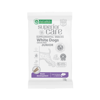 Nature\'s Protection Лакомства для щенков Superior Care White Dogs Junior Brain Development Лосось 110 г
