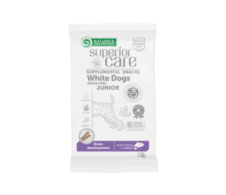 Nature's Protectio Ласощі для цуценят Superior Care White dogs Junior Brain Development Лосось 110 г