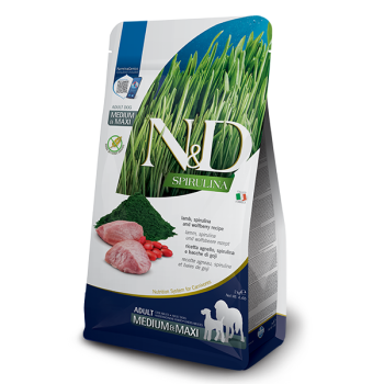 Farmina N&D Spirulina Adult Medium&Maxi Сухой корм для собак Ягнёнок, спирулина и ягоды годжи 2 кг