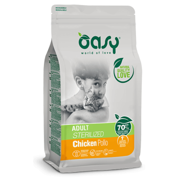 Oasy Сухий корм для котів Lifestage Sterilized Курка 1,5 кг