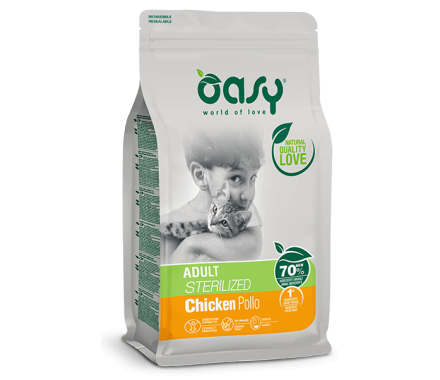 Oasy Сухий корм для котів Lifestage Sterilized Курка 1,5 кг