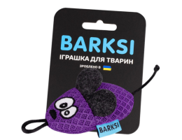 Barksi Іграшка для котів Мишка з 3D сіткою та дзвіночком фіолетова