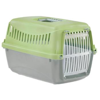 MP Bergamo Gipsy 1 Переноска для котов S Light Green с пластиковыми дверцами 46х31х32 см