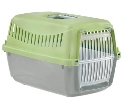 MP Bergamo Gipsy 1 Переноска для котов S Light Green с пластиковыми дверцами 46х31х32 см