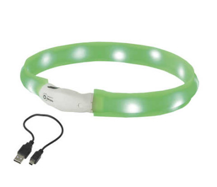 Nobby Ошейник для собак USB Visible 2,5x40 см зеленый