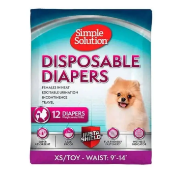 Simple Solution Подгузники для собак Disposable Diapers XS 35 см 12 шт