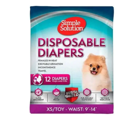 Simple Solution Подгузники для собак Disposable Diapers XS 35 см 12 шт