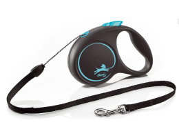 Flexi Black Design Повідець-рулетка для собак трос S 5 м синій