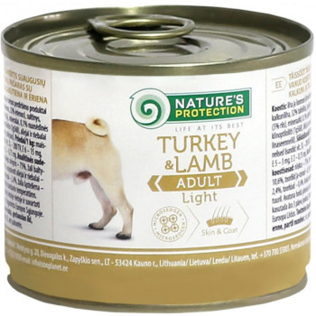 Nature\'s Protection Консерва для собак Light Индейка и Ягненок 200 г