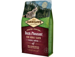 Carnilove Hairball Control Сухой корм для котов Утка и фазан 2 кг