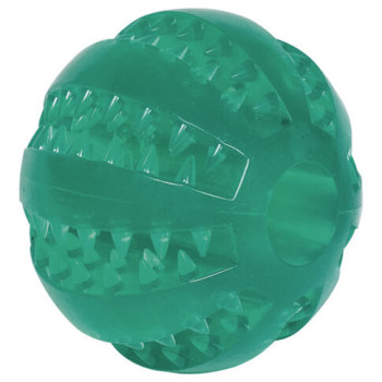 Nobby toy for dogs ball with teeth dental tpr 7 cm green