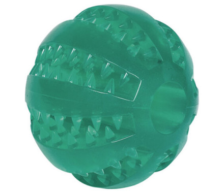 Nobby toy for dogs ball with teeth dental tpr 7 cm green