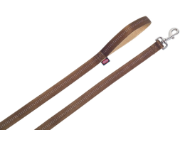 Nobby Поводок для собак Soft Grip M-L 2х120 см коричневый