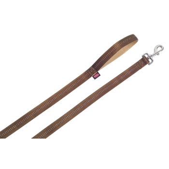 Nobby Поводок для собак Soft Grip M-L 2х120 см коричневый