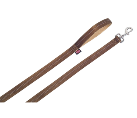 Nobby Поводок для собак Soft Grip M-L 2х120 см коричневый