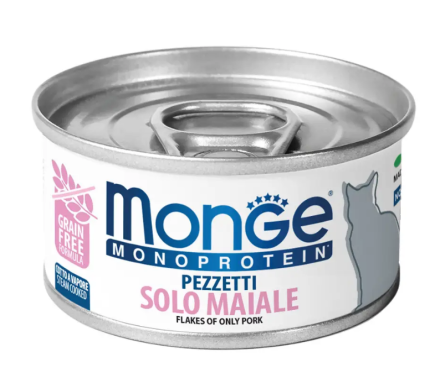 Monge Консерва для котов Monoprotein мясные хлопья Свинина 80 г