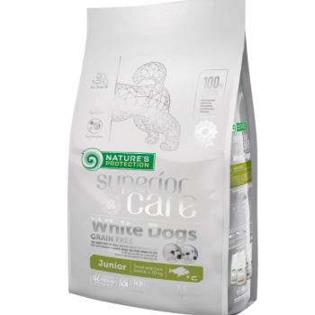 Nature\'s Protection Сухой корм для щенков White Dogs Junior Small and Mini Breeds Рыба 1,5 кг