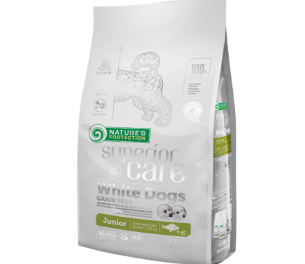 Nature\'s Protection Сухой корм для щенков White Dogs Junior Small and Mini Breeds Рыба 1,5 кг