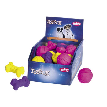 Nobby toy for dogs latex bone 8.5 cm or ball 7 cm