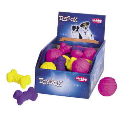 Nobby toy for dogs latex bone 8.5 cm or ball 7 cm