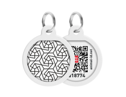 WAUDOG Smart ID Адресник для собак і котів QR-паспорт преміум d 25 мм Геометрія