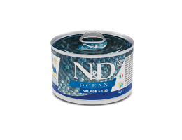 Farmina N&D Grain Free Adult Mini Консерва для собак Лосось та тріска 140 г