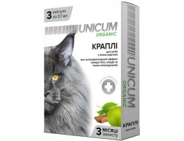 Unicum Organic Капли от блох и клещей для кошек 0,7 мл — цена за 1 пипетку
