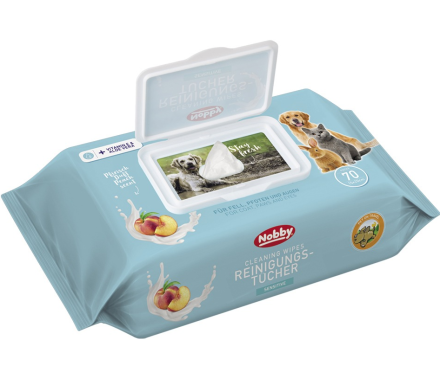 Nobby Вологі серветки для тварин універсальні Aloe Vera 70 шт
