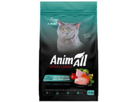 AnimAll Cat Сухий корм для стерелізованих котів Курка та ягня 12 кг