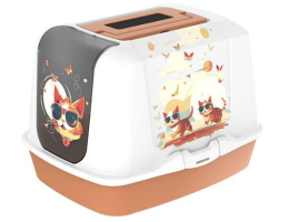 Moderna Туалет для котов закрытый Trendy Cat Indy&Louise 50х39х37 см карамель