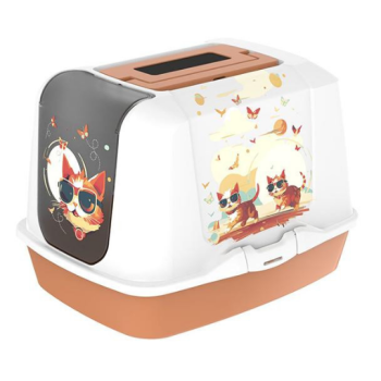 Moderna Туалет для котов закрытый Trendy Cat Indy&Louise 50х39х37 см карамель