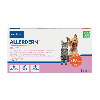 Virbac Allerderm Spot-on засіб для лікування дерматозів у собак та котів до 10 кг 2 мл Ціна за 1 шт