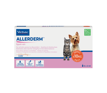 Virbac Allerderm Spot-on засіб для лікування дерматозів у собак та котів до 10 кг 2 мл Ціна за 1 шт