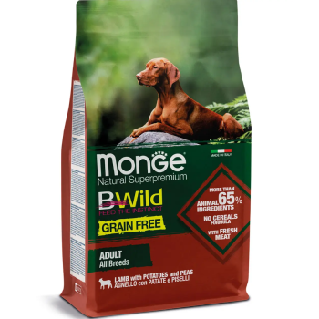 Monge Сухой корм для собак Bwild Grain Free Ягненок 2,5 кг