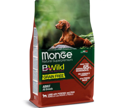 Monge Сухой корм для собак Bwild Grain Free Ягненок 2,5 кг