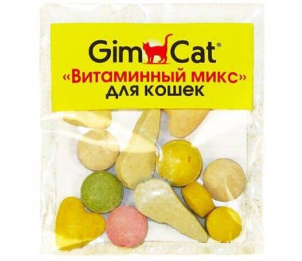 GimCat Витаминизированные лакомства для котов Витаминный микс 12 шт