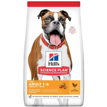 Hill’s SP Сухой корм для собак Light Adult Medium Курица 14 кг