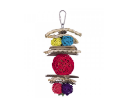 Nobby Игрушка для попугаев Лоза с плетеными мячами 22x10 см